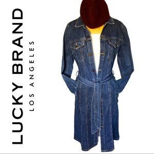 Lucky Brand Women’s Long Casual Length Denim Cotton Jacket Dress / Size Medium